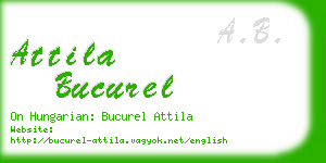 attila bucurel business card